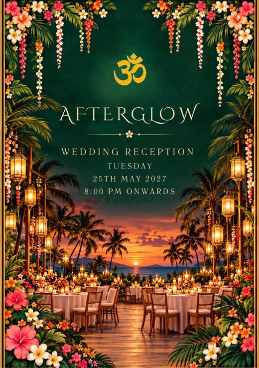 Afterglow reception card